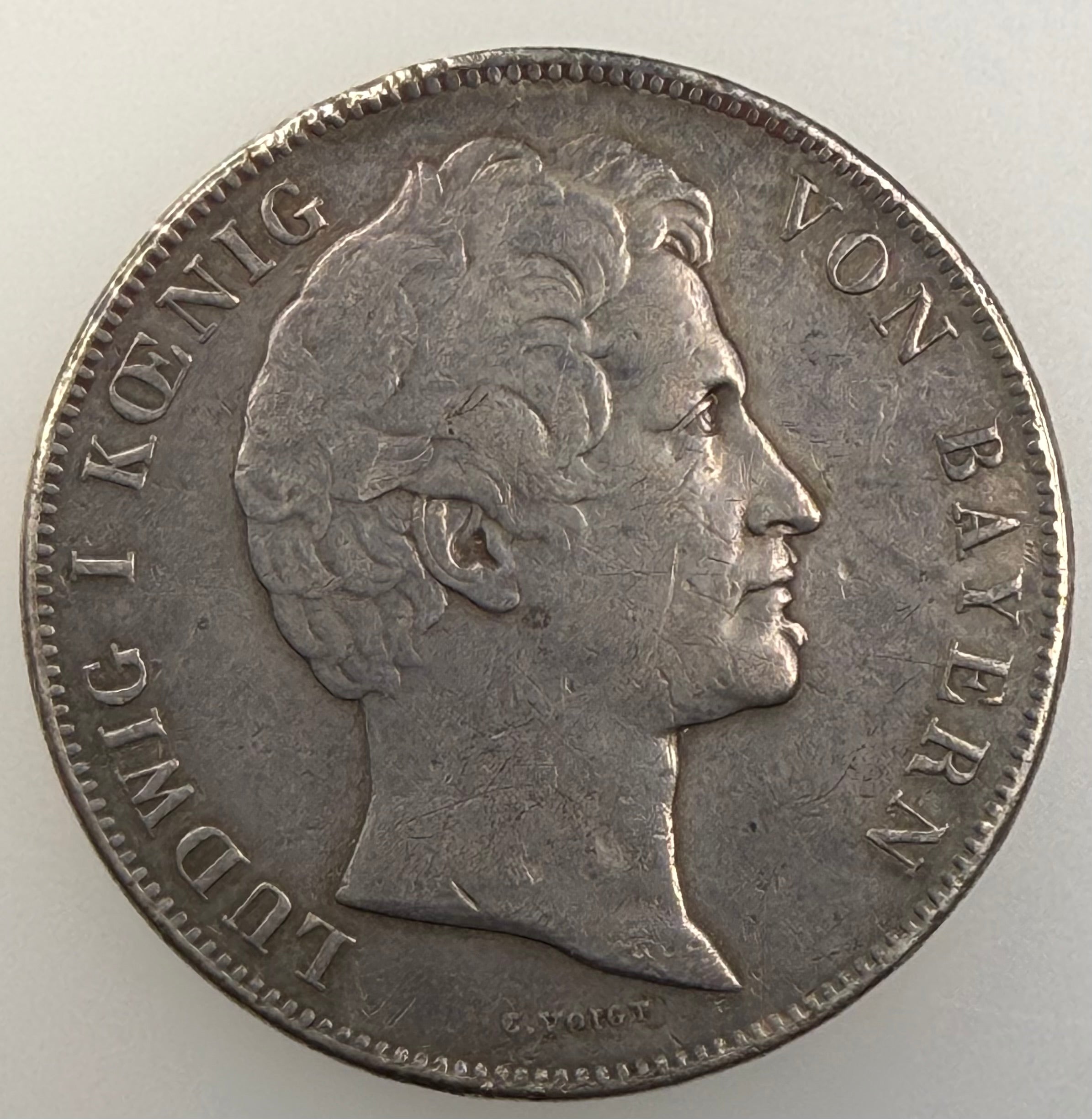 1842 Bavaria Silver 2 Thalers / 3½ Gulden – Marriage of Crown Prince Maximilian & Princess Marie (Munich Mint)