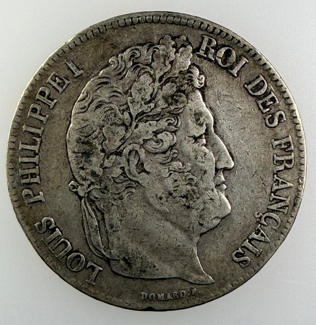 1835-W France Silver 5 Francs