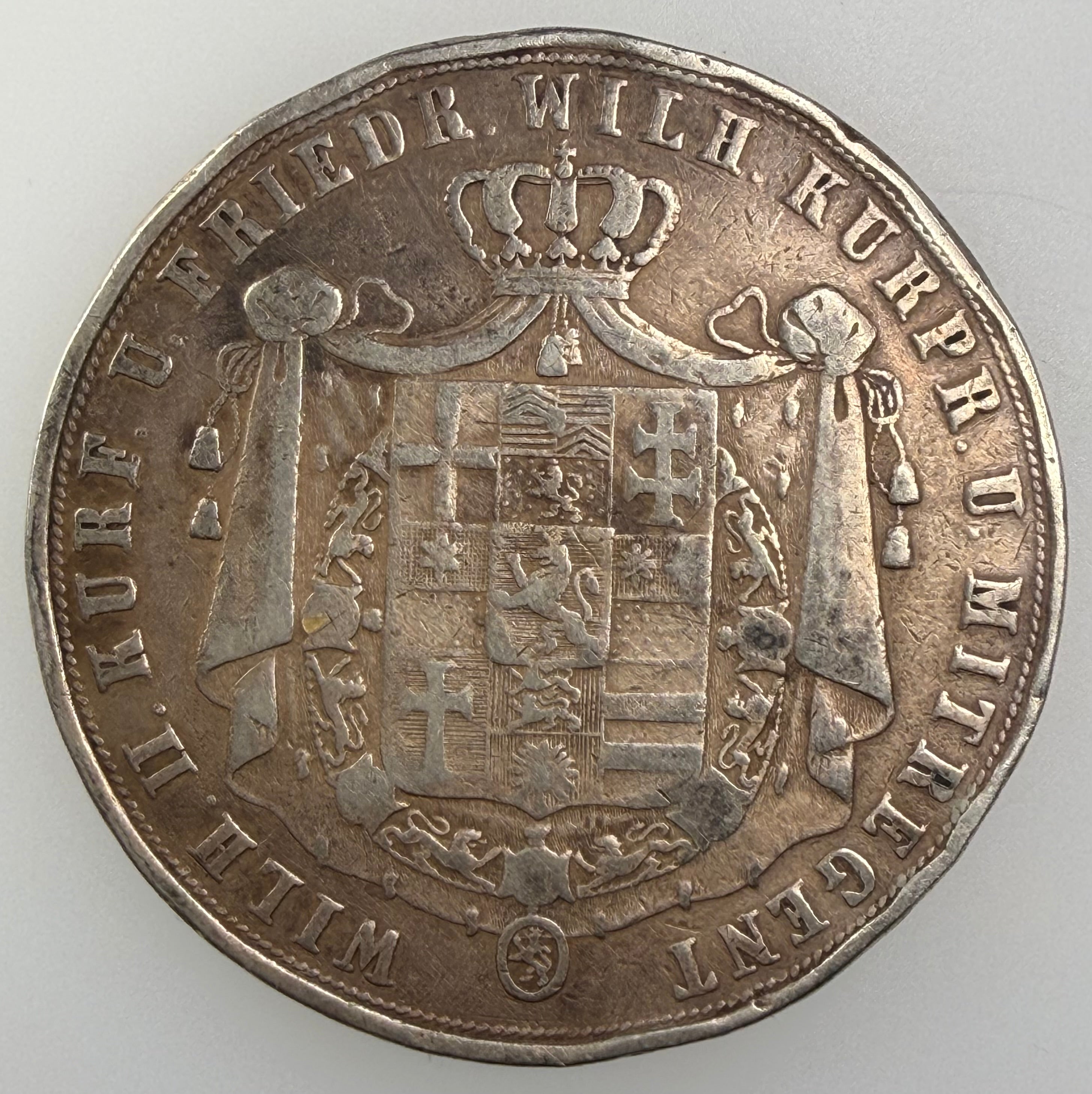 1844 German States - Hesse-Cassel 2 Thaler