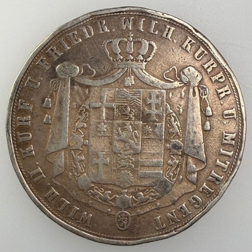 1844 German States - Hesse-Cassel 2 Thaler