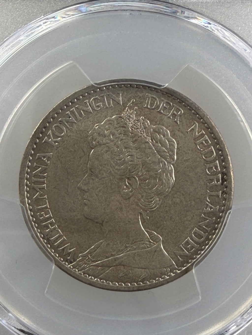 1911 Netherlands Silver 1 Gulden – Queen Wilhelmina – PCGS MS63