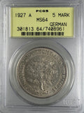 1927-A Germany Weimar Republic 5 Reichsmark “Oak Tree” – PCGS MS64 OGH