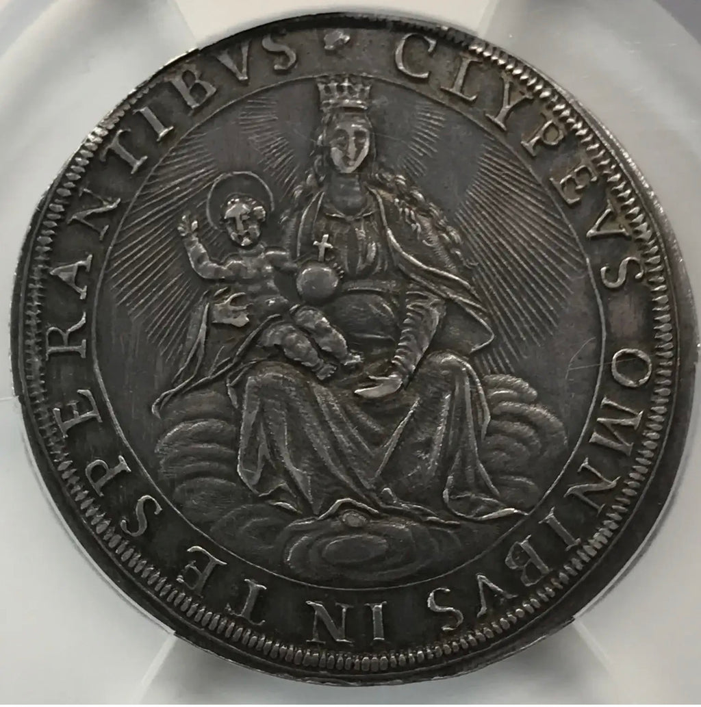 1627/6 Bavaria Silver Thaler Madonna &amp; Child PCGS AU58 (D-6073)